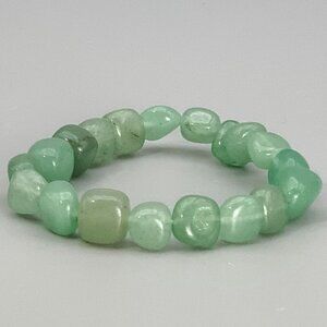 Green Aventurine Tumbled, Polished Stone Bracelet, Gift for Her